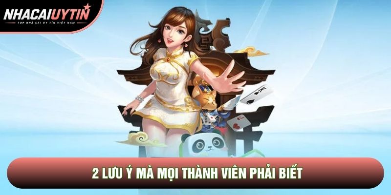 2 lưu ý mà mọi thành viên phải biết 2 lưu ý mà mọi thành viên phải biết