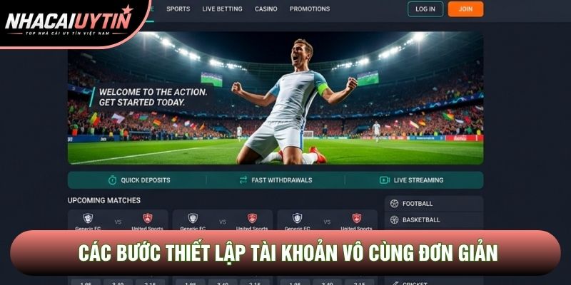 Các bước thiết lập tài khoản vô cùng đơn giản Các bước thiết lập tài khoản vô cùng đơn giản