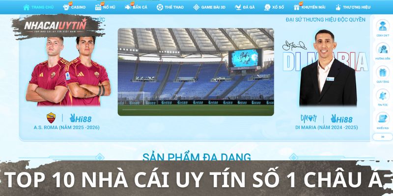 Top 10 nhà cái uy tín số 1 châu Á